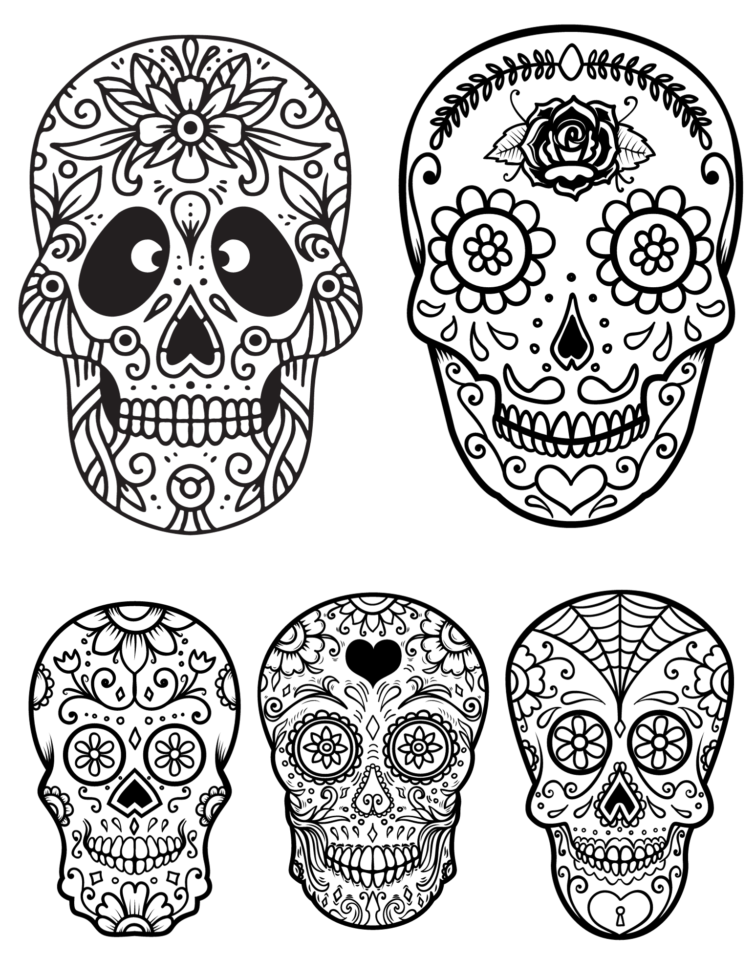 Celebrate loved ones with these day of the dead coloring pages