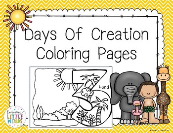 Days of creation coloring pages by enchanting little minds tpt