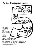 Days of creation coloring pages