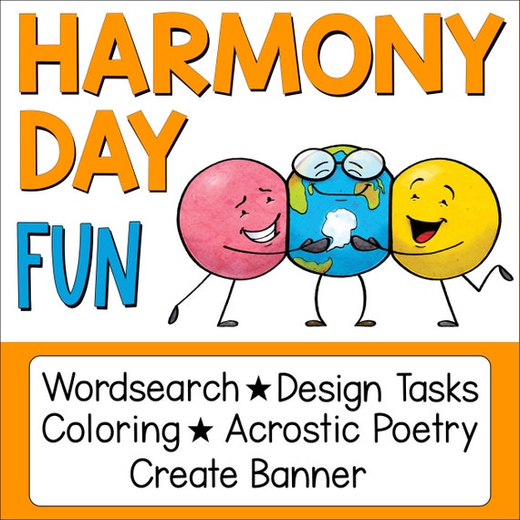 Harmony day and harmony week activity sheets harmony day printable coloring pages and more