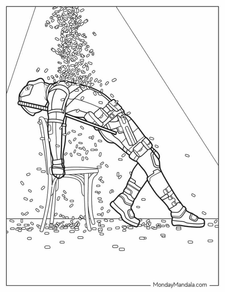 Deadpool coloring pages free pdf printables