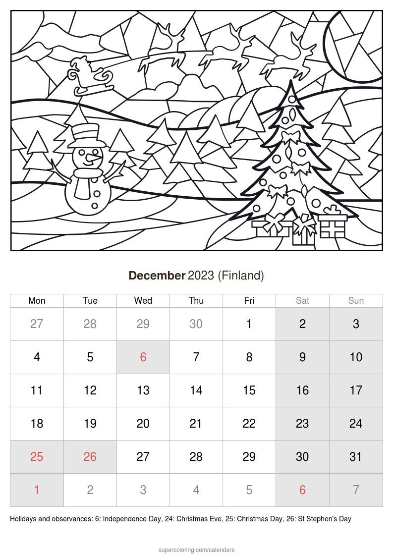 December calendar