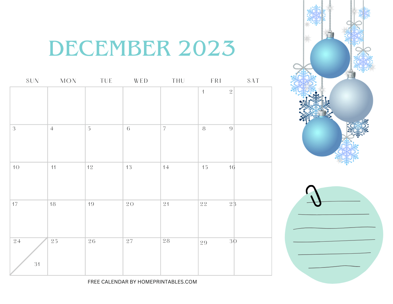 Free printable december calendar templates for instant download