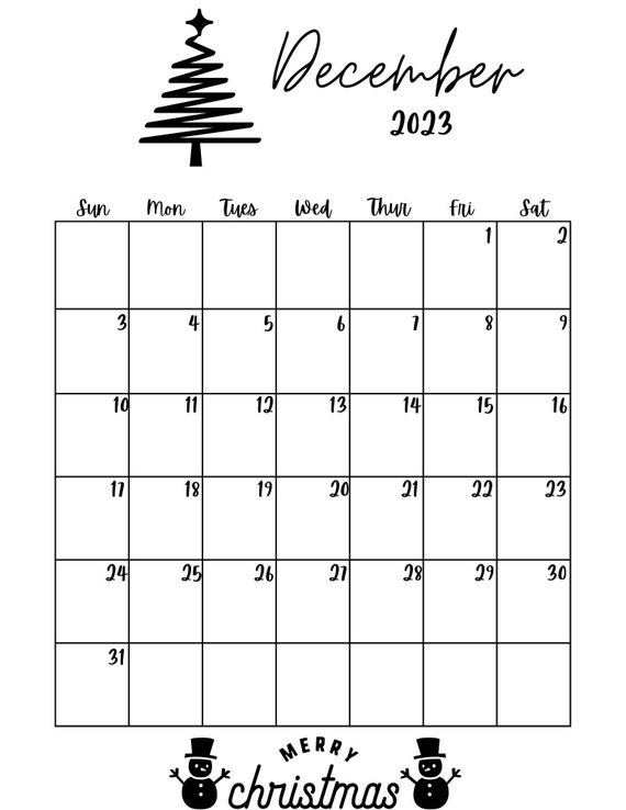 December calendar digital download pdf printable goodnotes calendar ipad calendar us letter