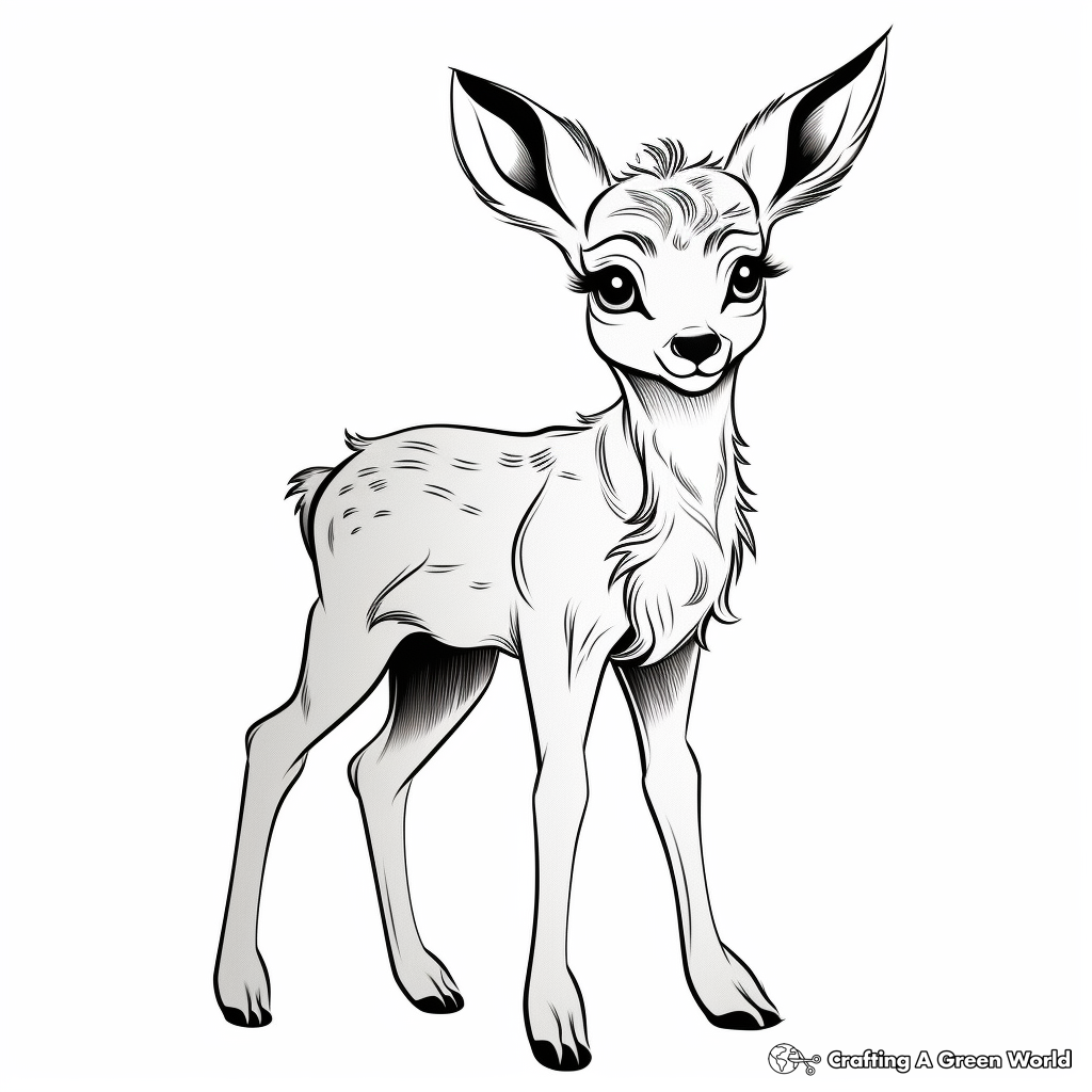 Baby deer coloring pages