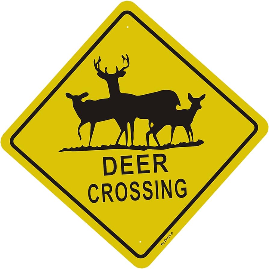 Deer xing crossing sign animal deer crossing aluminum reflective metal sign x inches rust free aluminum weather fade resistant easy mounting outdoor indoor use patio lawn garden