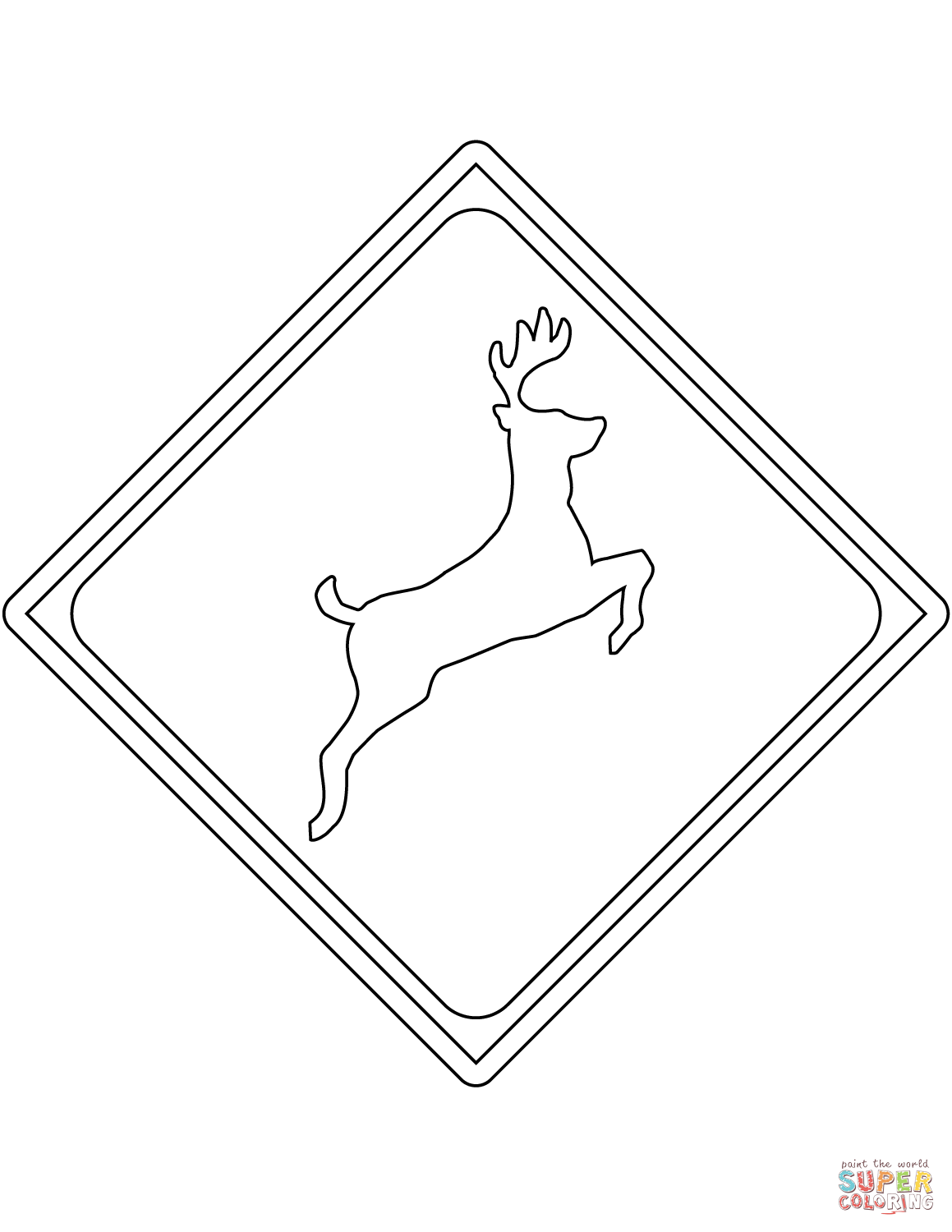 Wild animals crossing sign in japan coloring page free printable coloring pages