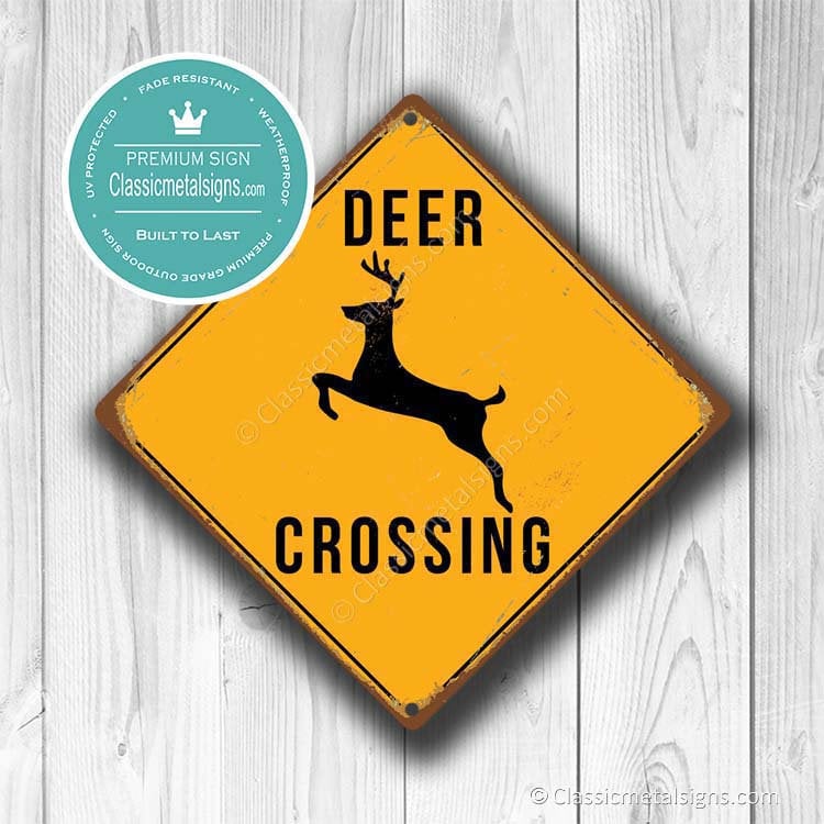 Deer crossing sign deer crossing signs warning deer crossing deer signs farm signs gifts for farmer deer xing deer sign deer decor