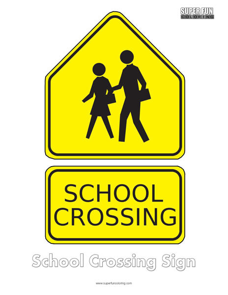 Road sign coloring pages