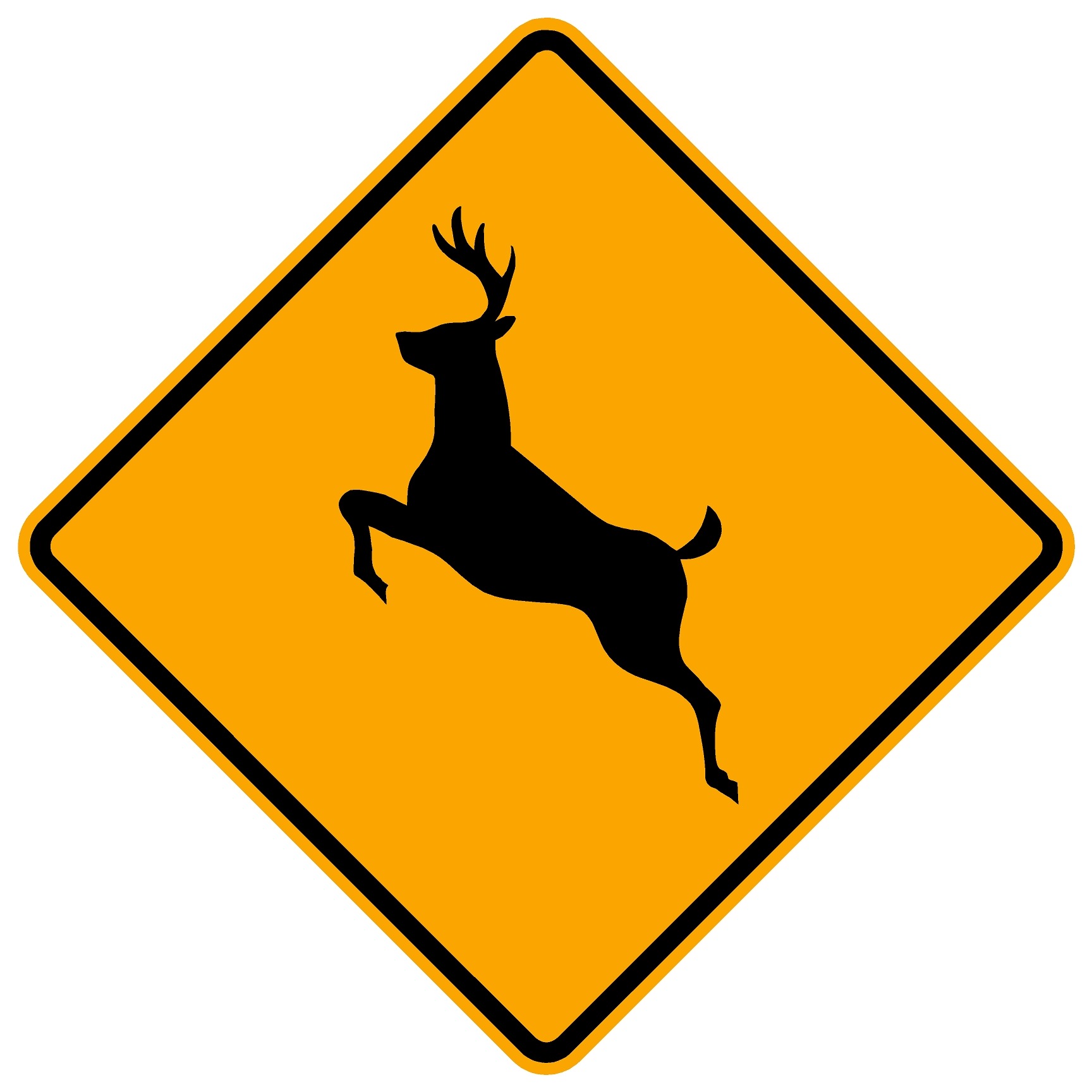 Deer crossing sign