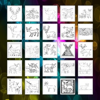 Let your childs creativity run wild with our printable deers coloring pages
