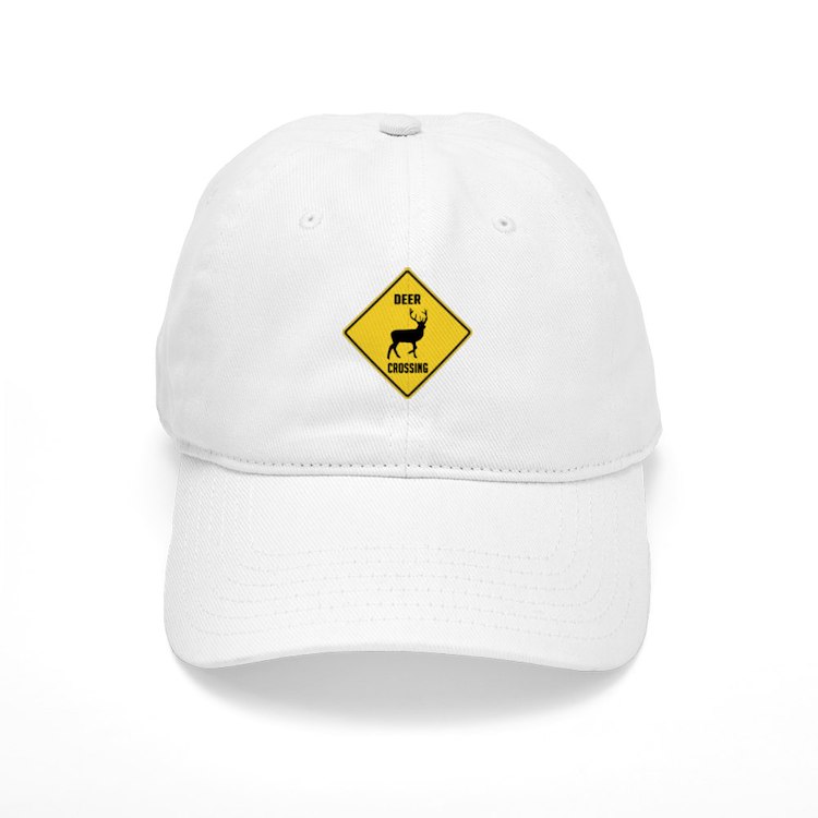 Deer crossing sign cap