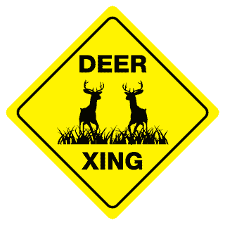 Deer xing sign