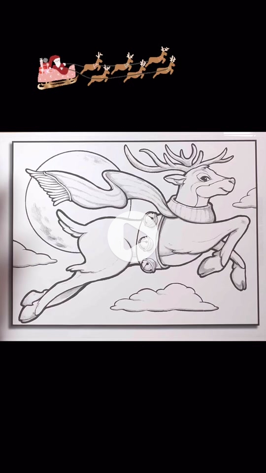 Reindeer coloring page