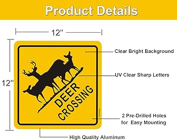 Deer xing crossing sign animal deer crossing aluminum reflective metal sign x inches rust free aluminum weather fade resistant easy mounting outdoor indoor use patio lawn garden