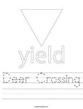 Deer crossing coloring page
