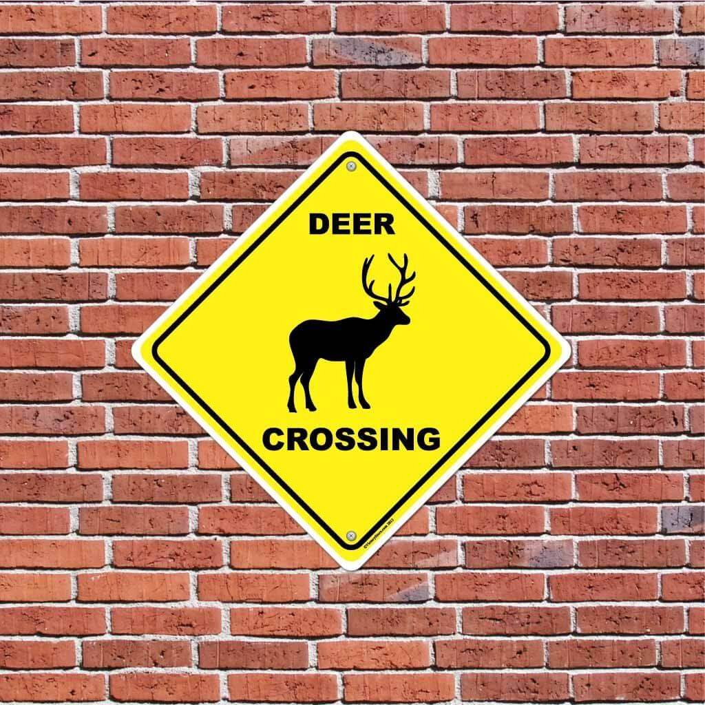 Deer crossing aluminum sign or sticker â