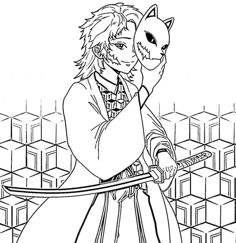 Demon slayer coloring pages