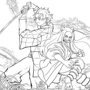 Tanjiro coloring pages printable for free download