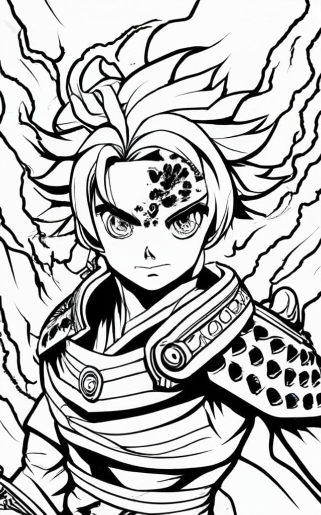 Demon slayer coloring pages printable download