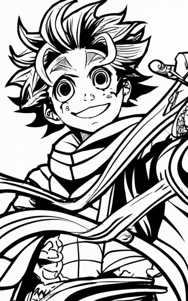 Demon slayer coloring pages printable