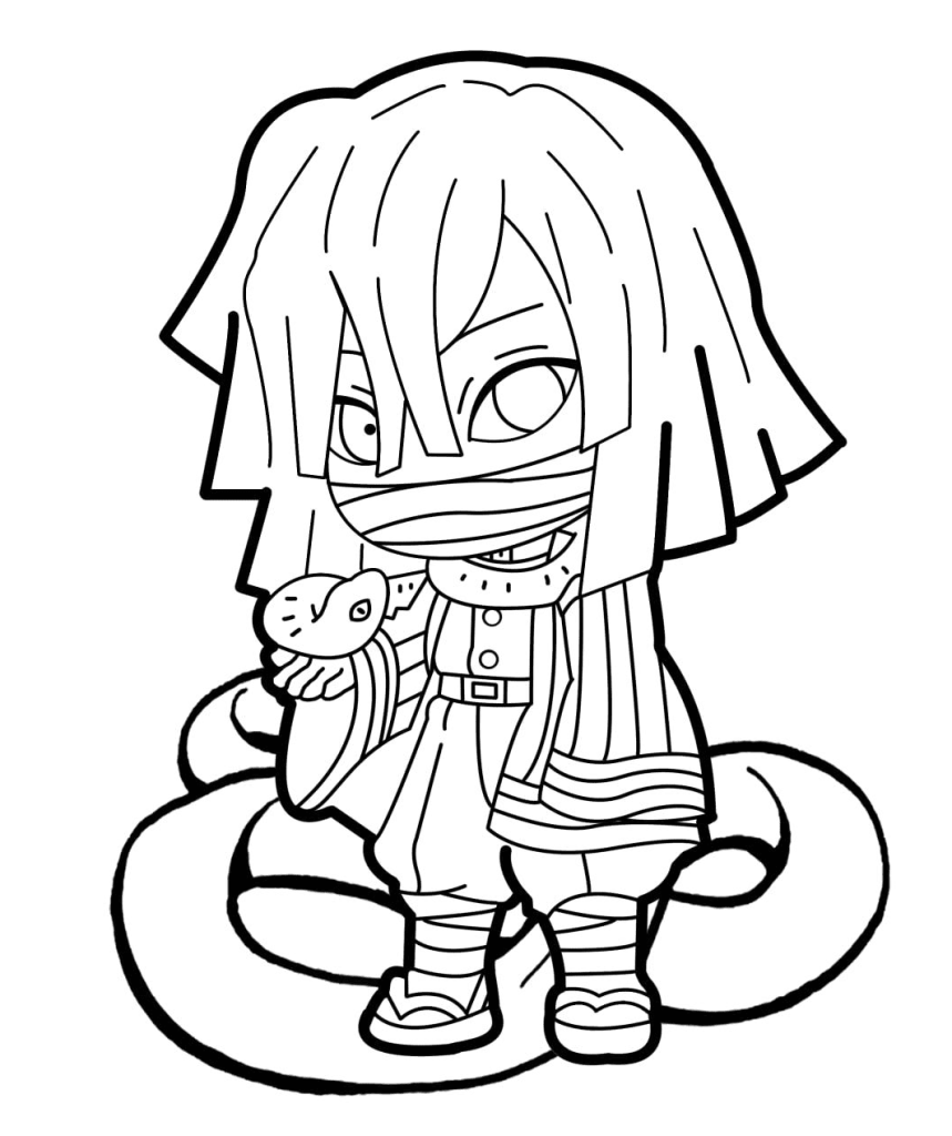 Demon slayer coloring pages