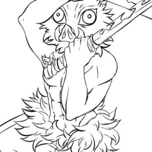 Demon slayer coloring pages printable for free download