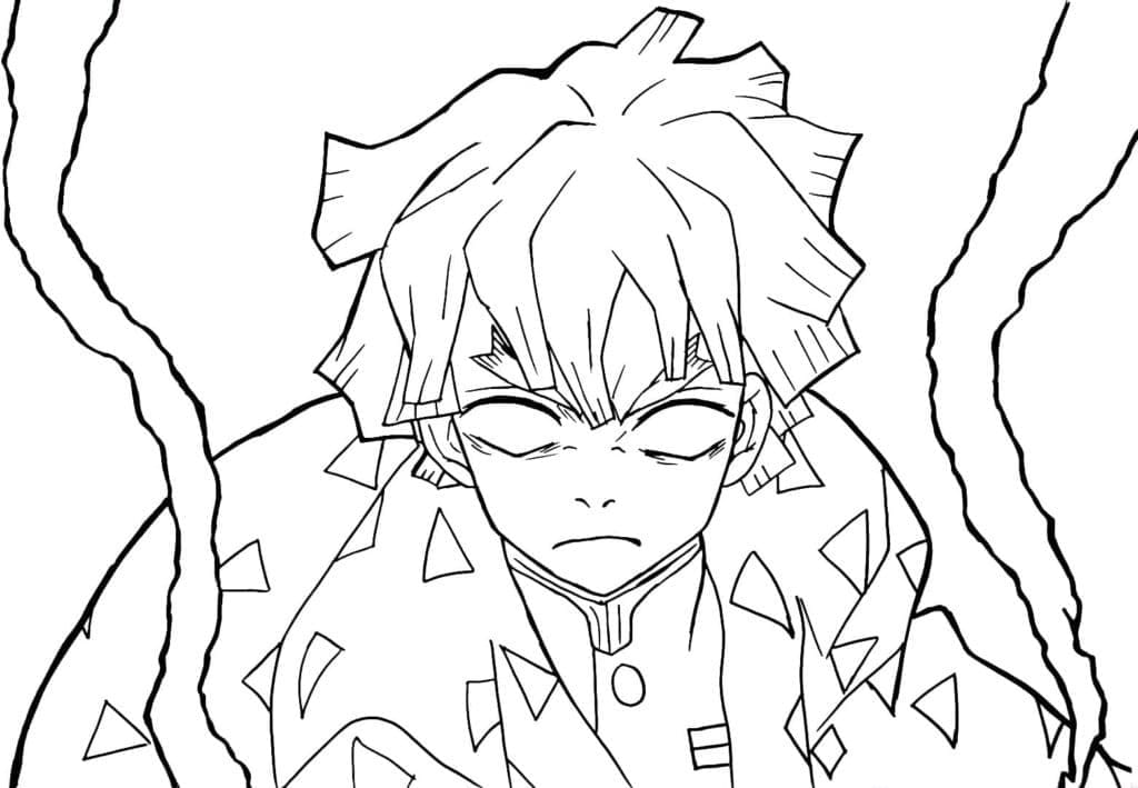 Demon slayer coloring pages