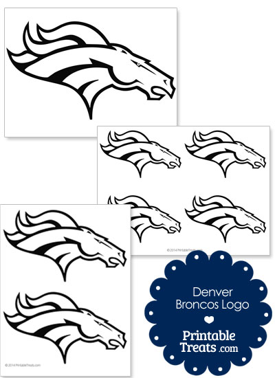 Printable denver broncos logo template â printable treats
