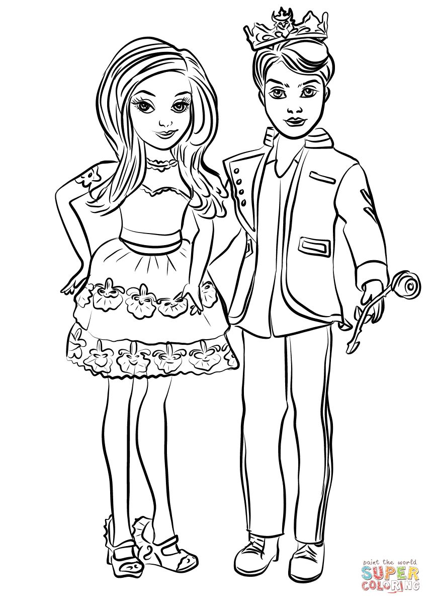 Marvelous photo of descendants coloring pages