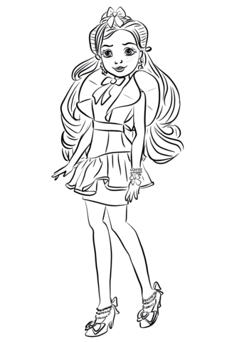 Jane from descendants wicked world coloring page free printable coloring pages