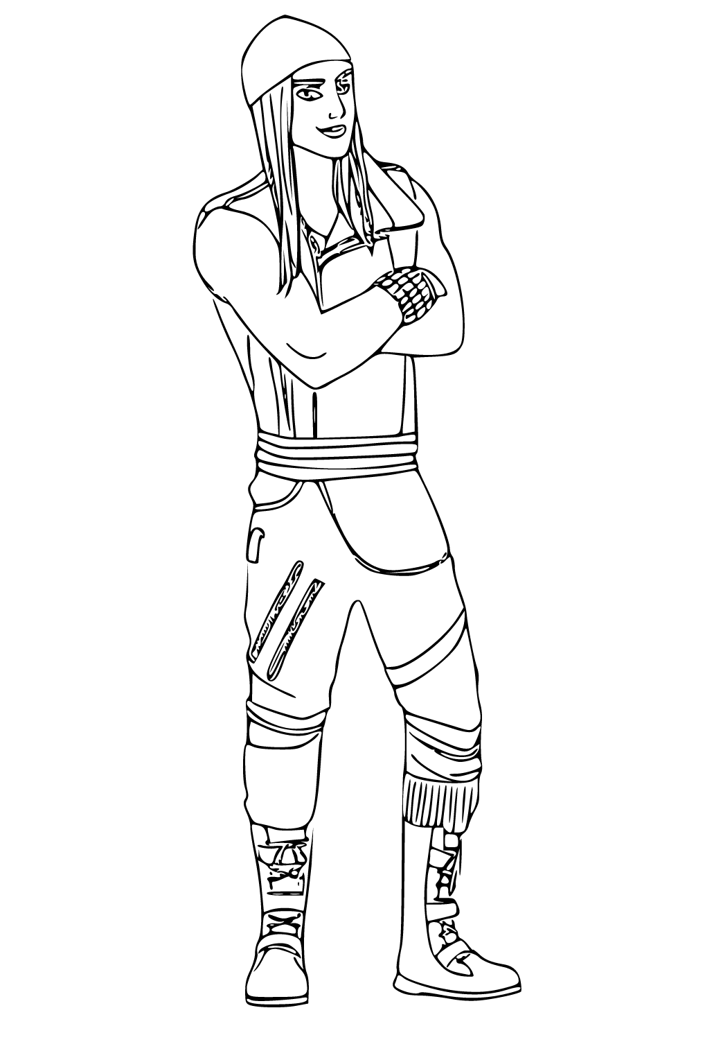 Free printable descendants hero coloring page for adults and kids