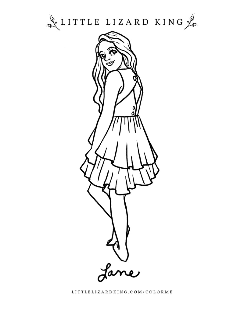 Lane coloring page â little lizard king