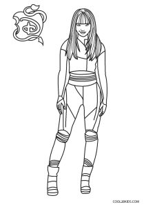 Free printable descendants coloring pages for kids