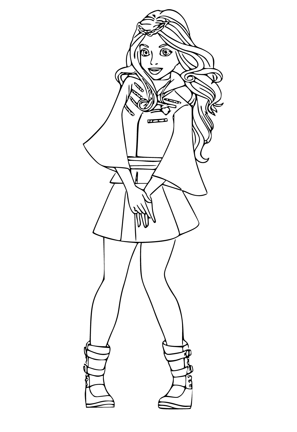 Free printable descendants embarrassment coloring page for adults and kids