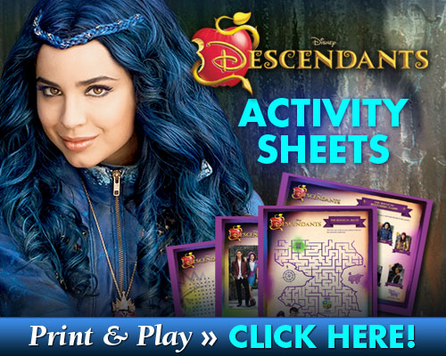 Free printable activity pages for disney descendants