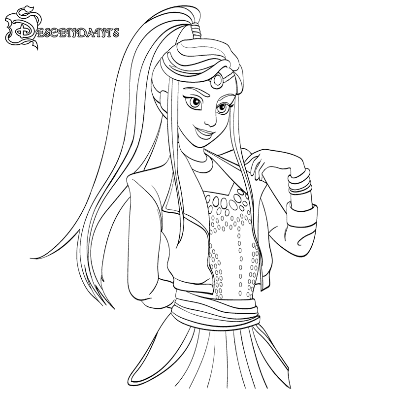 Descendants coloring pages