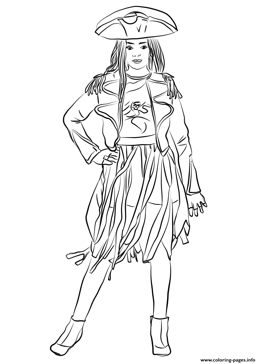 Uma daughter of ursula the descendants coloring page printable