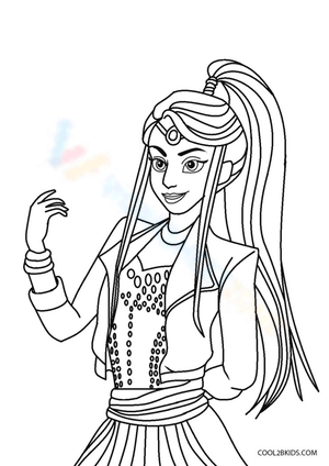 Free printable descendants coloring pages for kids