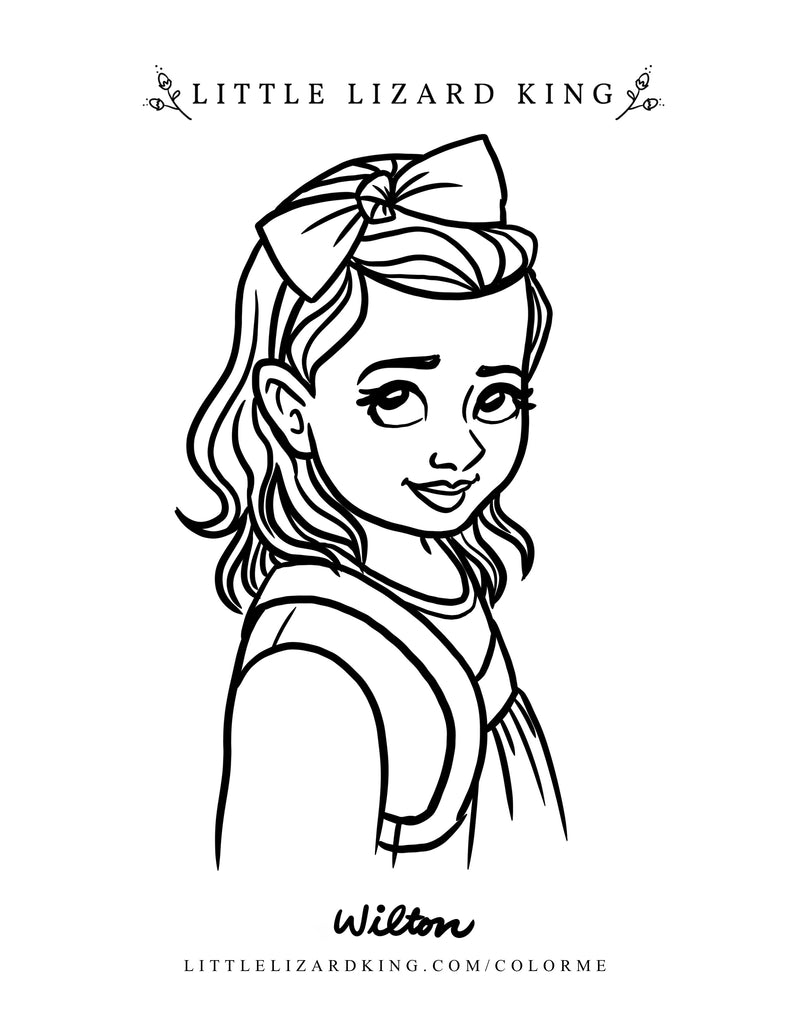 Wilton coloring page â little lizard king