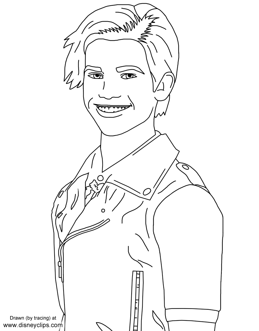 Disneys descendants printable coloring pages