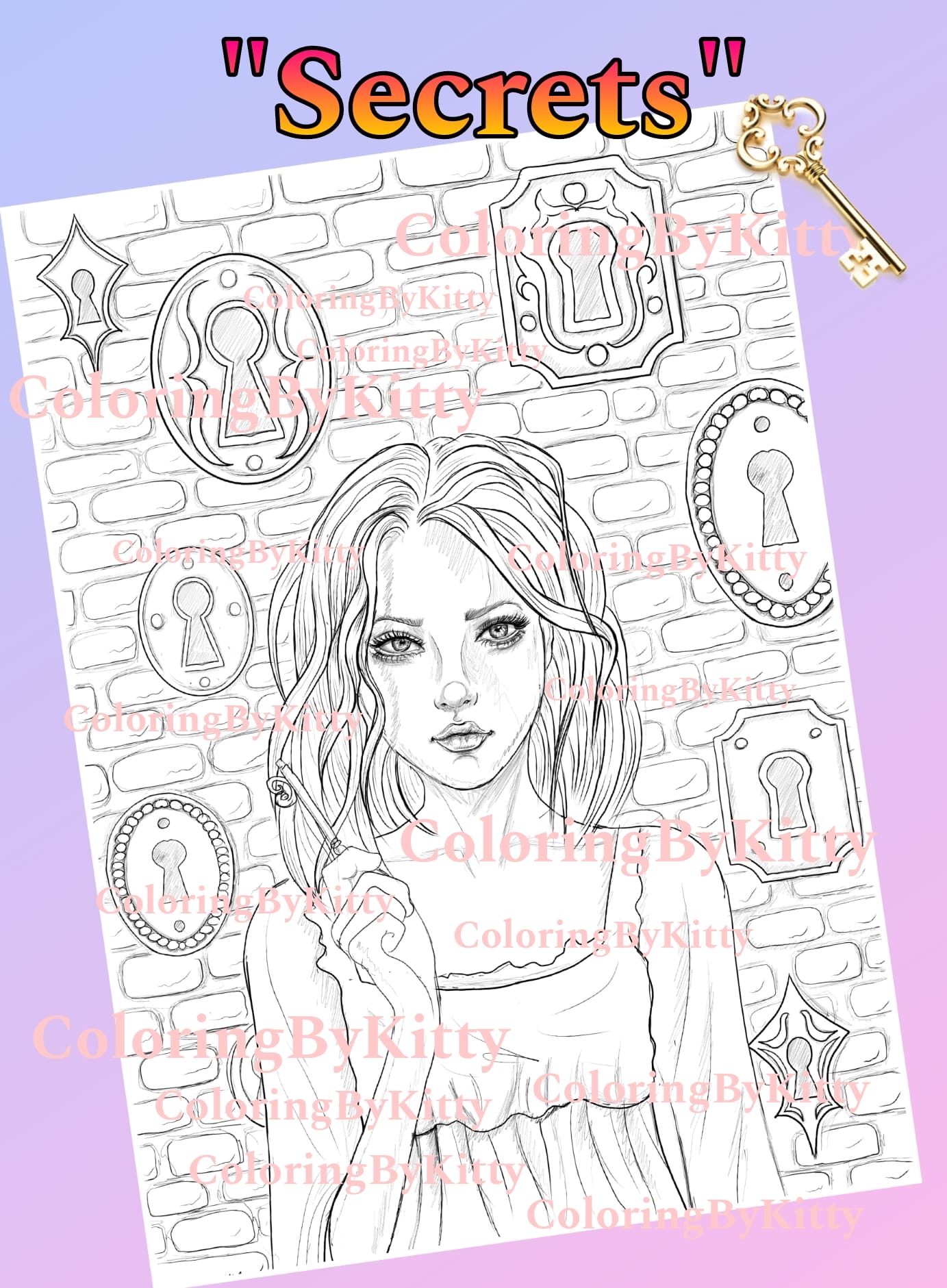 Single coloring page secret