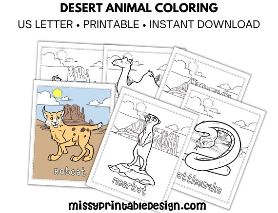 Desert animals coloring pages printable animal coloring