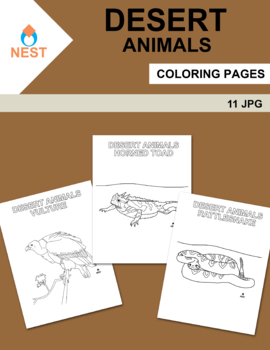 Desert animals coloring pages pages by elvia montemayor