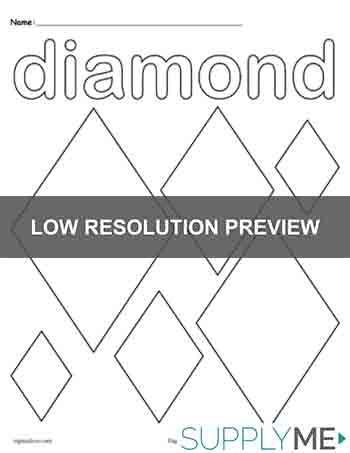 Diamonds coloring page