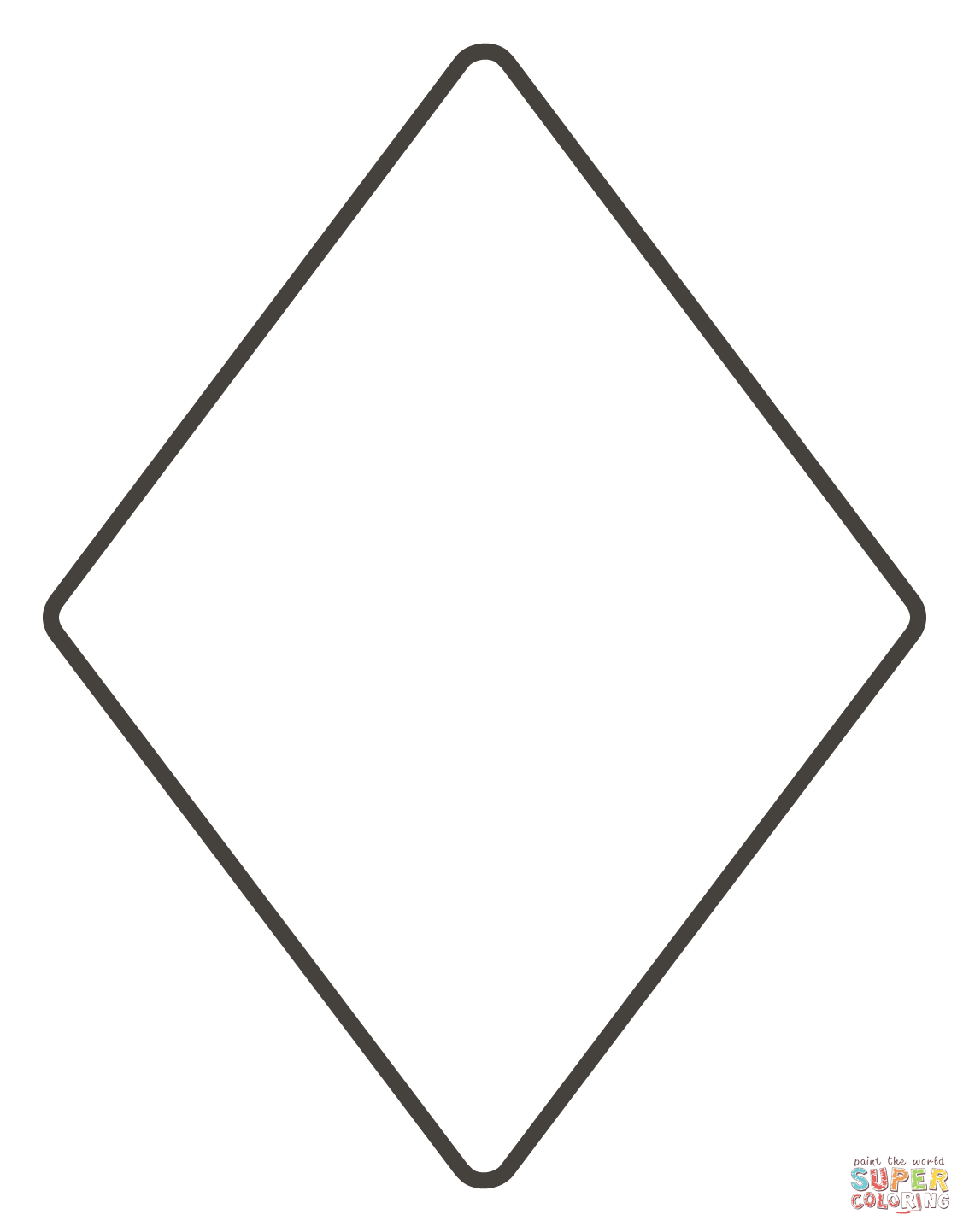 Diamond suit coloring page free printable coloring pages