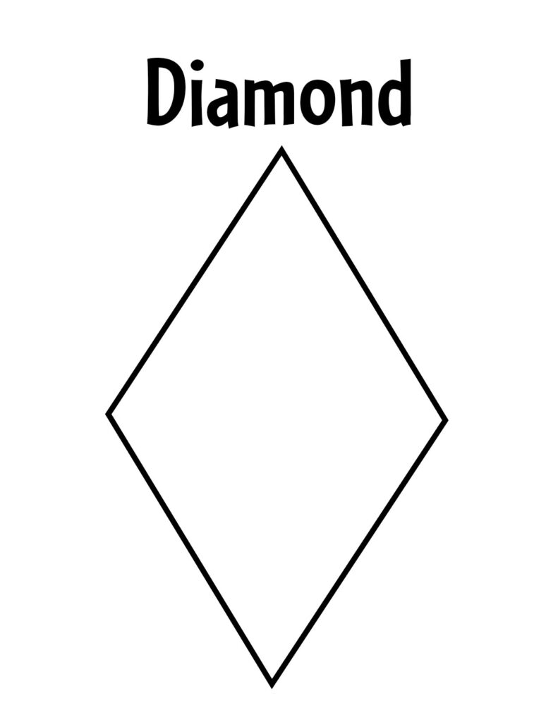 Free diamond worksheets for preschool â the hollydog blog