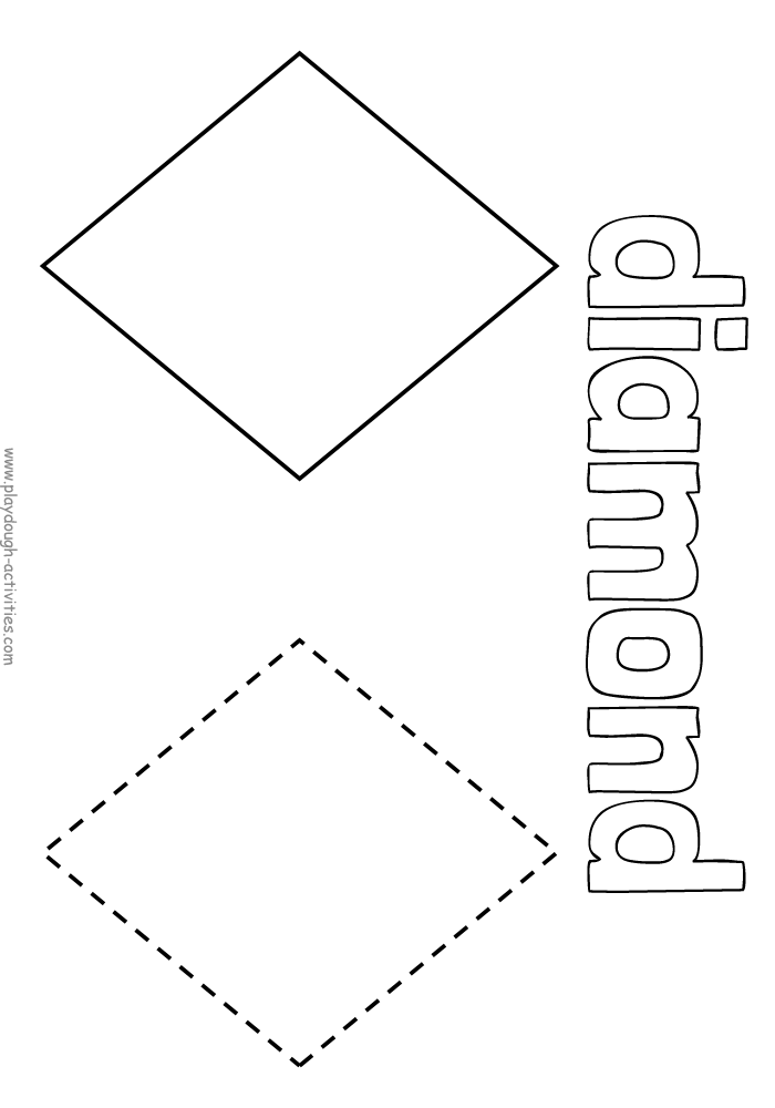 Diamond outline template