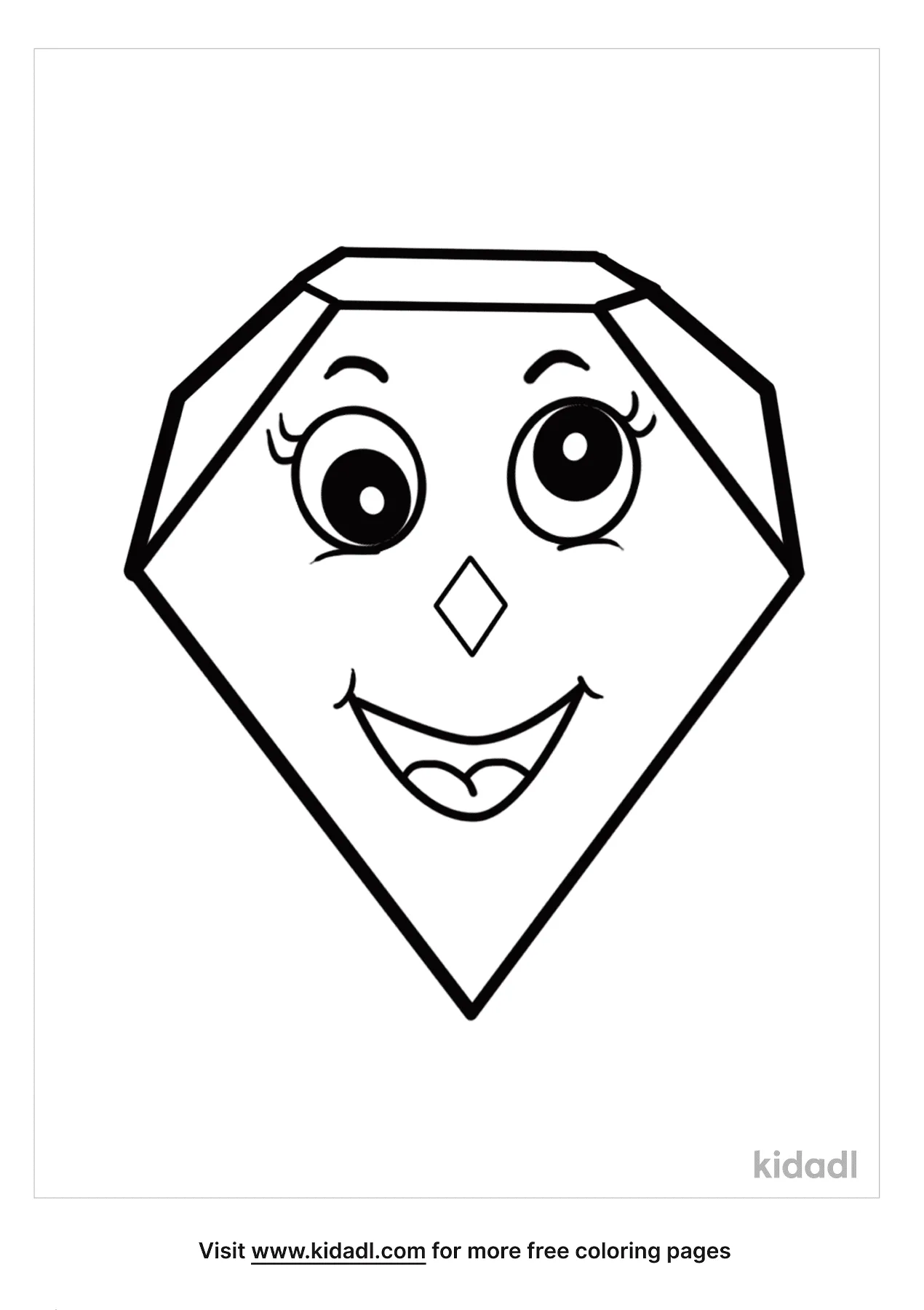 Free diamond shape coloring page coloring page printables