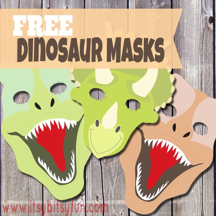 Printable dinosaur masks templates free